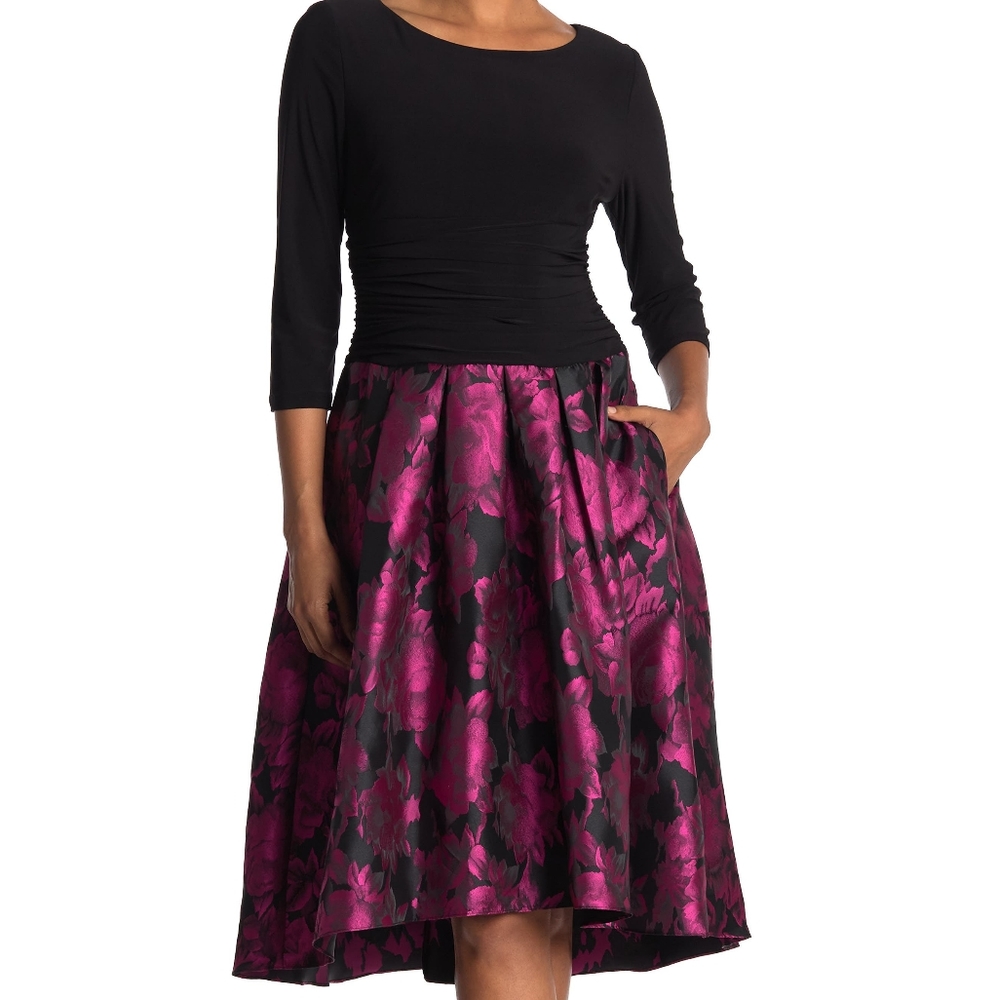 Floral Jacquard Midi Dress size 12
